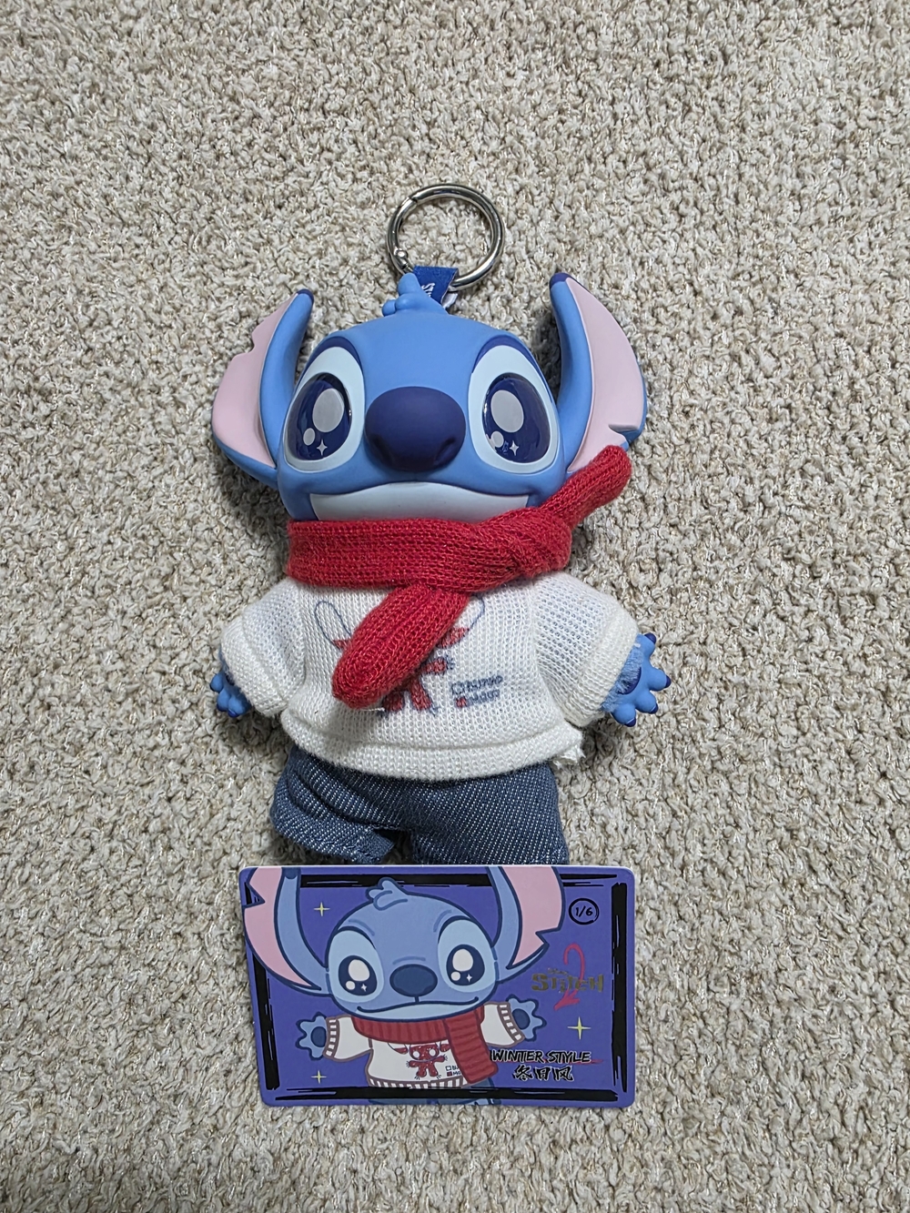 Disney Blue Stitch Vinyl Keychain